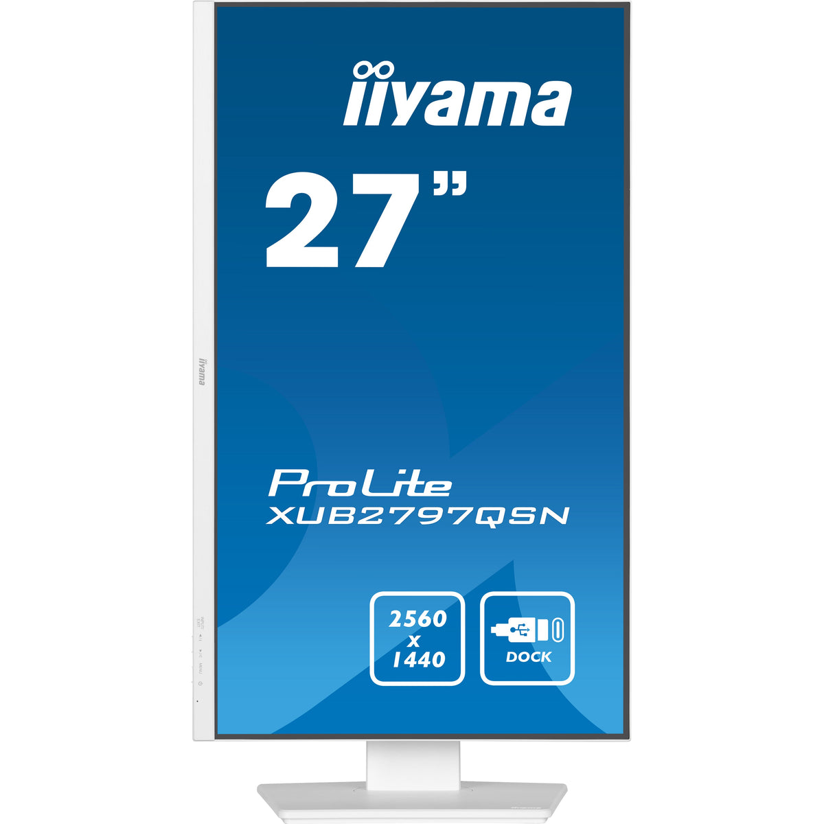 iiyama ProLite XUB2797QSN-W2 27-inch monitor, white – detail view