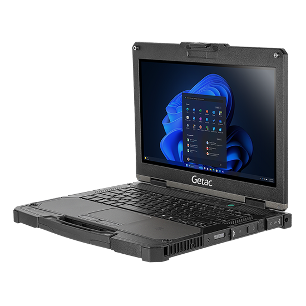 Getac B360 G3 BV3166B4BJGX right three-quarter view with sealed port covers