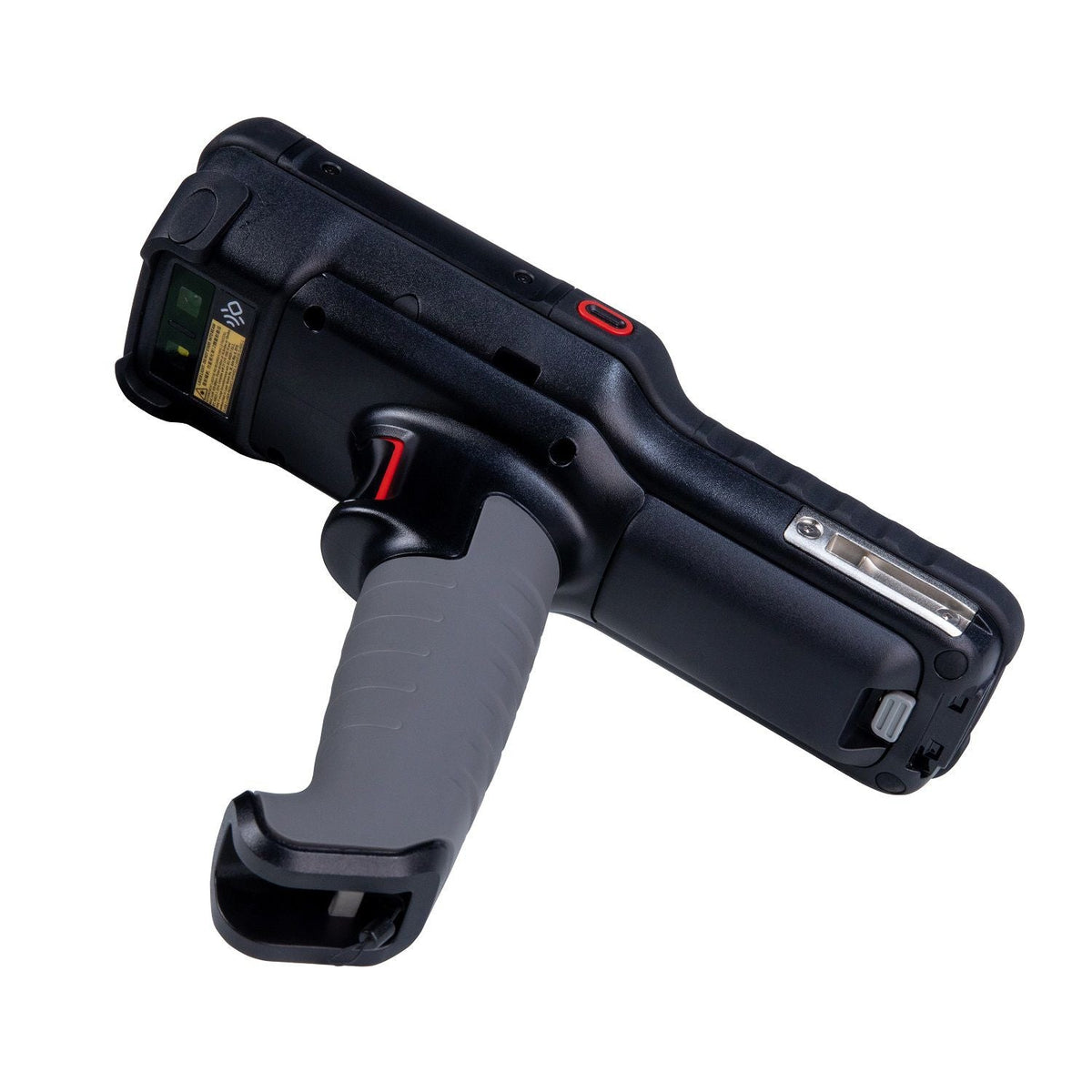 Honeywell CK67 ultra-rugged Android mobile computer, 51-key alphanumeric keypad, standard range S0703 2D imager, Wi-Fi only (CK67-X0N-57S1A0G) – back view with scan handle