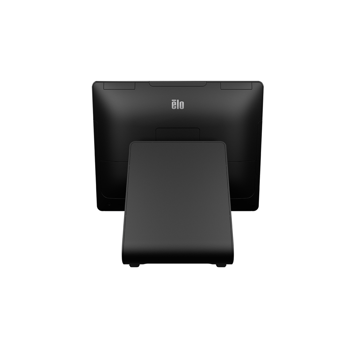 Elo I-Series 3 with Intel 15-inch 4:3 POS touch computer E700385, rear view of POS stand with I/O ports