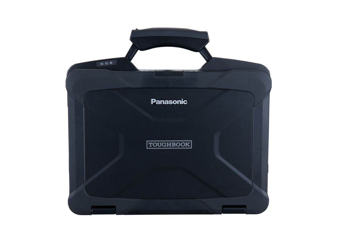 Panasonic TOUGHBOOK 40 mk2 (German QWERTZ, 4G) closed, IP66 magnesium-alloy rugged chassis with carry handle