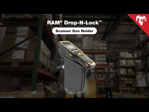 RAM Mounts Drop-N-Lock Holder for Barcode Scanner Guns (RAP-317U) – official RAM Mounts video
