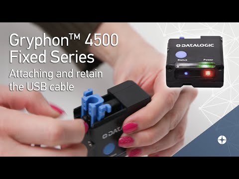 Gryphon™ 4500 Fixed Series | Attaching and retaining the USB cable (tutorial)
