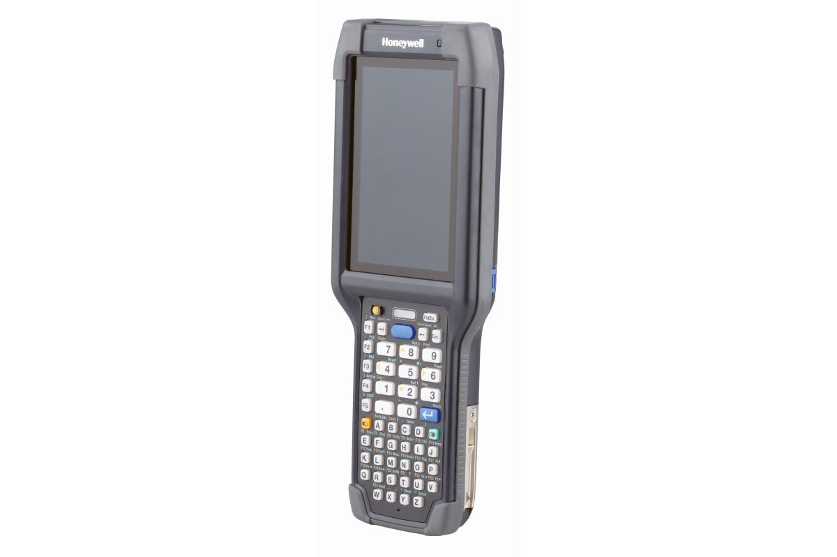 Honeywell CK65 rugged Android mobile computer, 51-key alphanumeric keypad, EX20 2D imager, Wi-Fi only, cold storage version (-30 °C) (CK65-L0N-BMN212E) – angled view