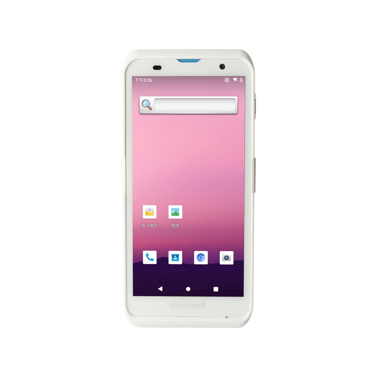 Honeywell ScanPal EDA52-HC healthcare mobile computer, white disinfectant-ready housing, N3601 2D imager (EDA52-0HA761N21RK) – front view