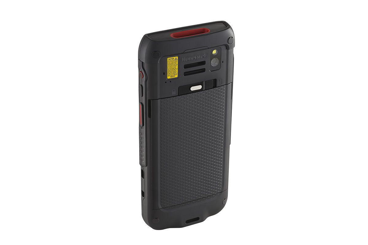 Honeywell CT47 5.5-inch all-touch Android mobile computer, black, FlexRange 2D imager, Wi-Fi only, 6 GB / 128 GB (CT47-X0N-38D100G) – back view
