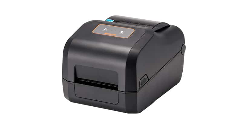 BIXOLON XD5-40t 4-inch thermal transfer desktop label printer, LCD, black (XD5-40tOEK) – front view