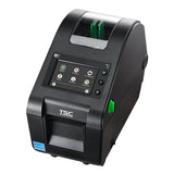 TSC DH220LN 2-inch direct thermal HF RFID desktop label printer, 203 dpi, touch display, HF RFID, black (DH220LN-A001-0002) – front view