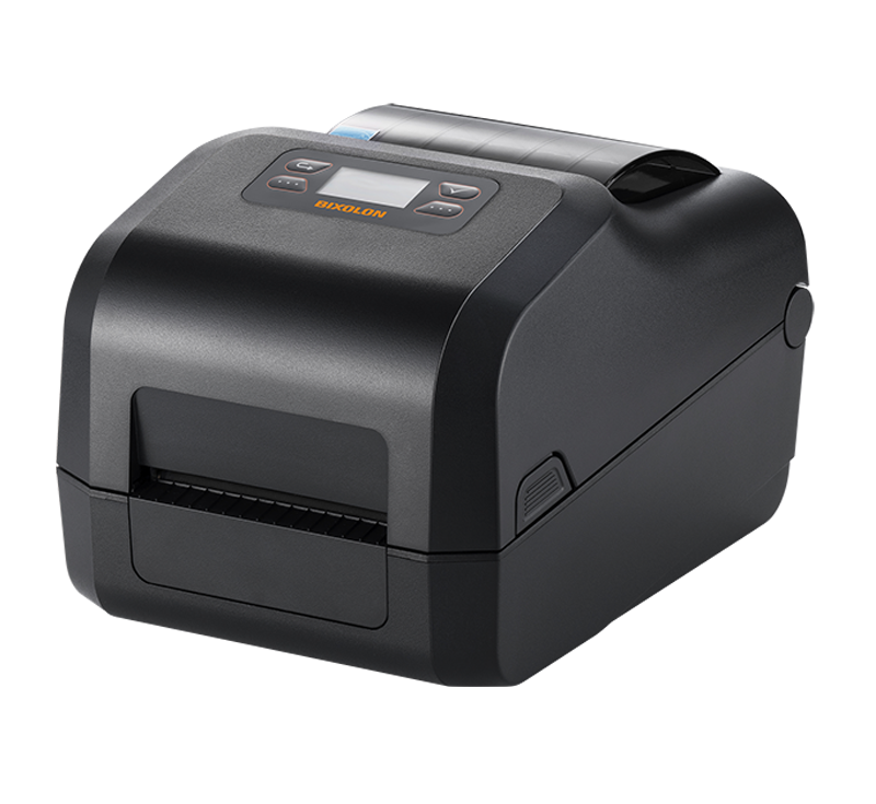 BIXOLON XD5-43IIt 4-inch thermal transfer desktop label printer, LCD, black (XD5-43IItOEBK/BEG) – front view