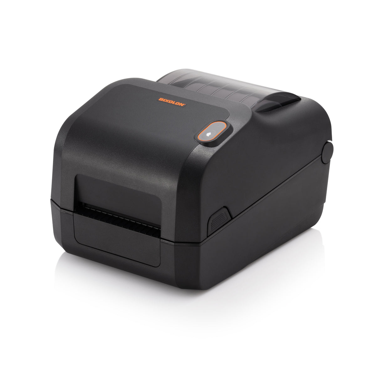 BIXOLON XD3-40t 4-inch thermal transfer desktop label printer, black (XD3-40tK/BEG) – front view