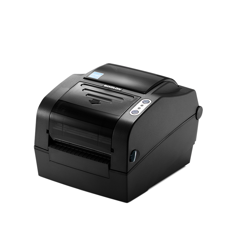 BIXOLON SLP-TX420 4-inch thermal transfer desktop label printer, dark grey (SLP-TX420EG/BEG) – side view