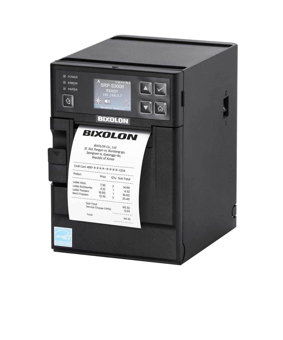 BIXOLON SRP-S300II 3-inch receipt printer, black (SRP-S300IISK/BEG) – receipt printing
