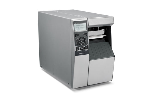 Zebra ZT510 industrial label printer, multi-line LCD, tear-off, 203 dpi, thermal transfer (ZT51042-T0E0000Z) – angled front view