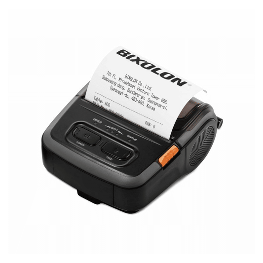 Bixolon SPP-R310 3-inch mobile receipt, ticket and label printer, Bluetooth (iOS), black (SPP-R310iak5/BEG) – printing a receipt