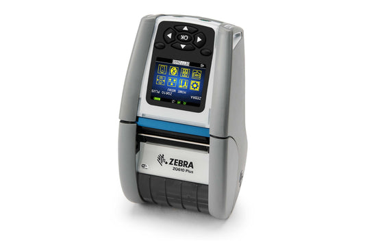 Zebra ZQ610 Plus Healthcare mobile receipt and label printer, white, Wi-Fi 6 + Bluetooth (ZQ61-HUXAE04-00) – 3/4 view
