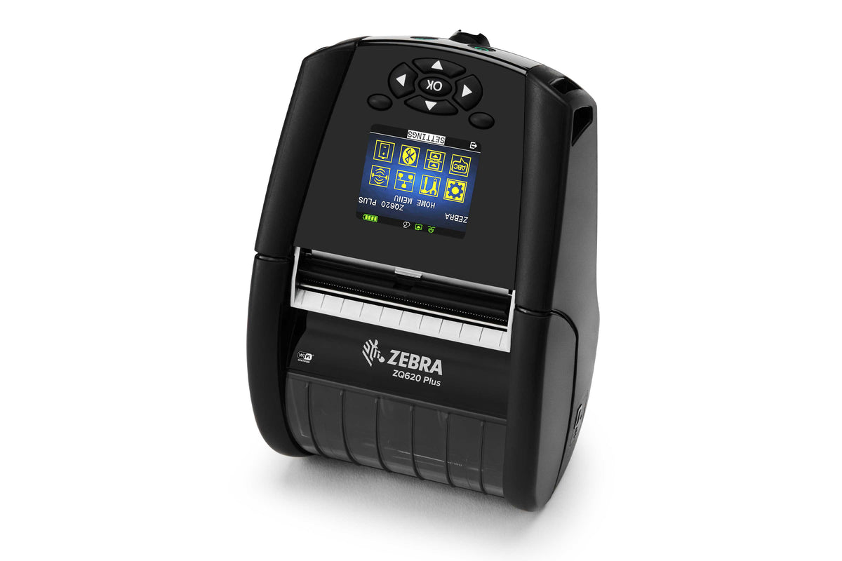 Zebra ZQ620 Plus mobile receipt and label printer, black, Bluetooth (ZQ62-AUFAE14-00) – 3/4 view