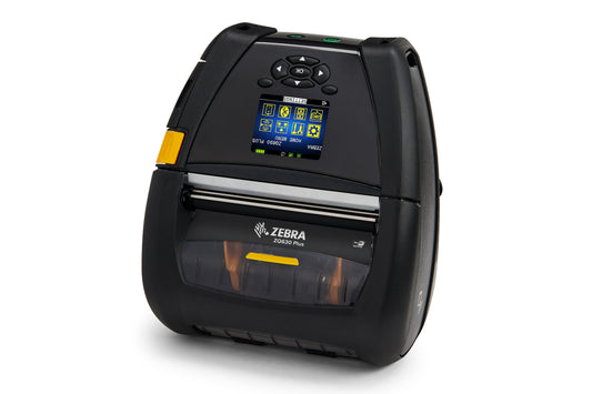 Zebra ZQ630 Plus mobile receipt and label printer, black, Wi-Fi + Bluetooth (ZQ63-AUWAE14-00) – 3/4 view