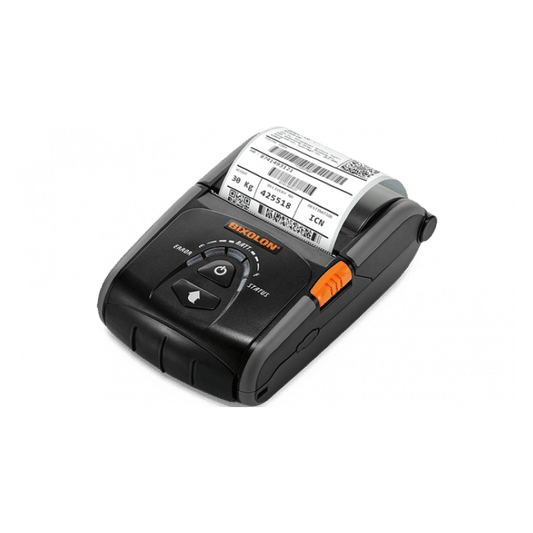 Bixolon SPP-R200III PLUS 2-inch mobile receipt and label printer, Wi-Fi, black (SPP-R200IIIWDaK/BEGe) – printing a label