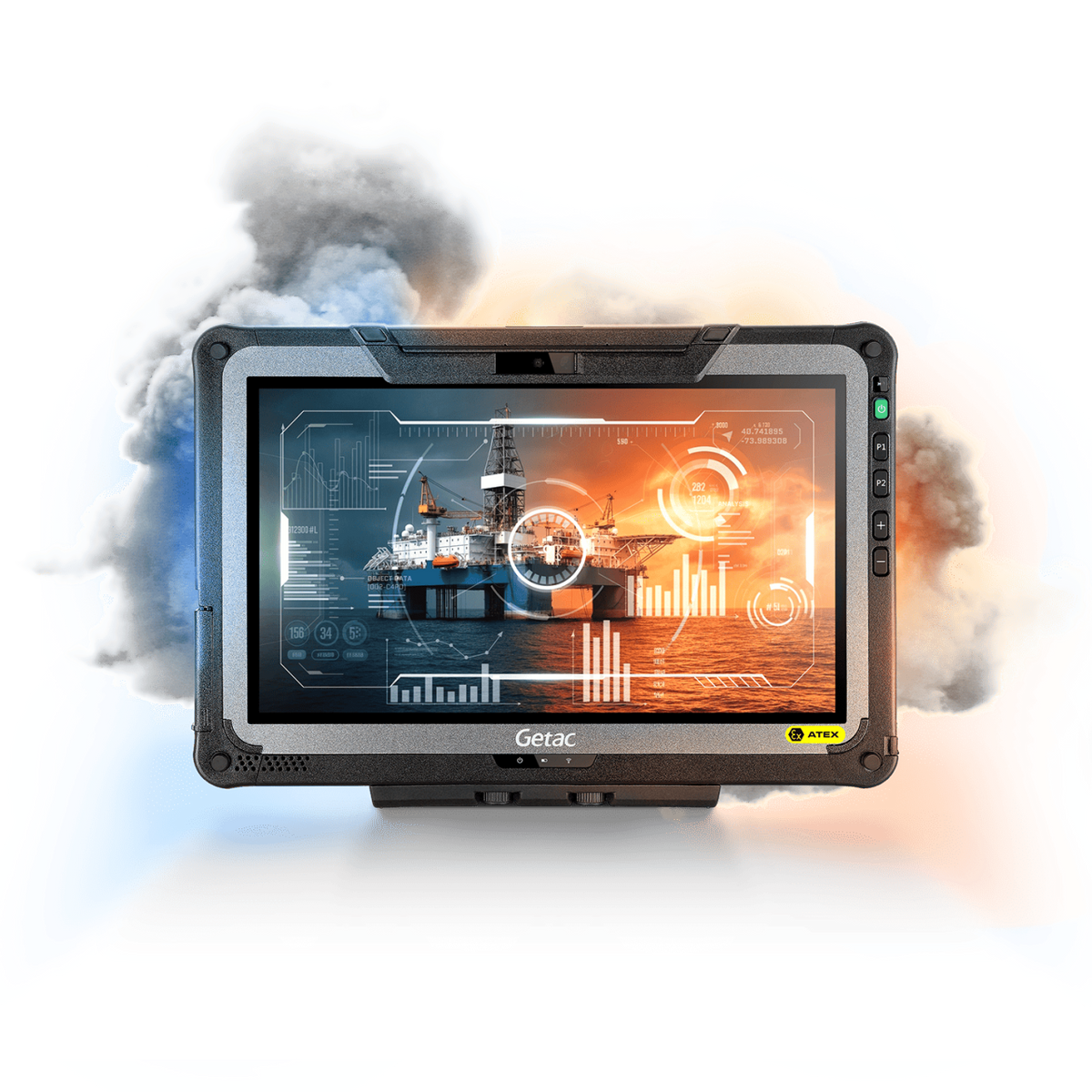 Getac F110 G7-EX ATEX/IECEx Zone 2/22 rugged 11.6-inch tablet (FTBQ64TI1DXX) – front view