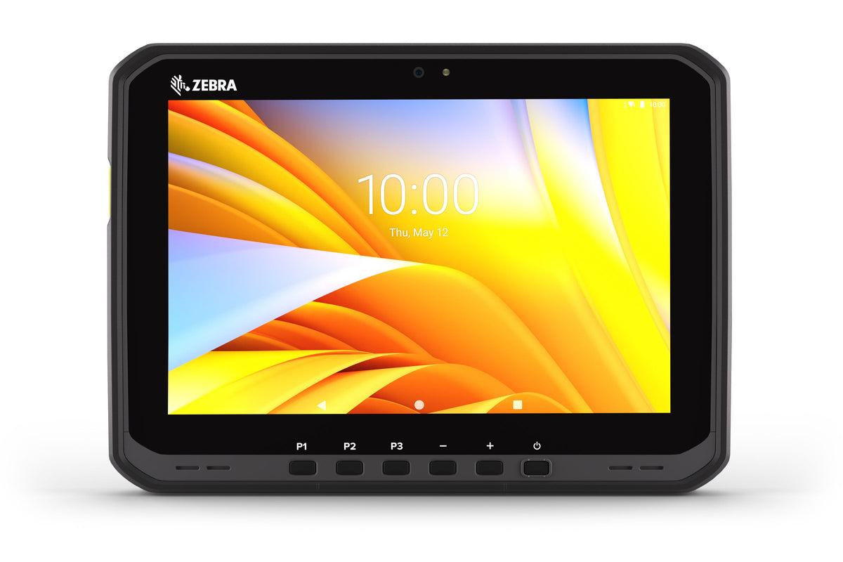 Zebra ET60 rugged tablet, Android (GMS), SE55 advanced range scanner, Wi-Fi only (ET60AW-0SQAGSK0C0-A6) – front view