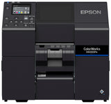 Epson ColorWorks D6000Pe colour label printer, 4-inch, peel-and-present, 1200 x 1200 dpi, inkjet (C31CL90202) – front view