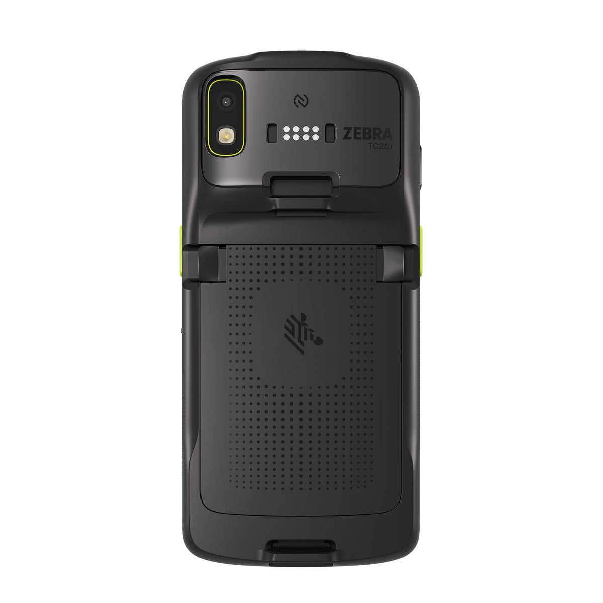 Zebra TC201 TC2010-083P4BA11-A6 rugged Android mobile computer – back view with 8-pin back I/O connector