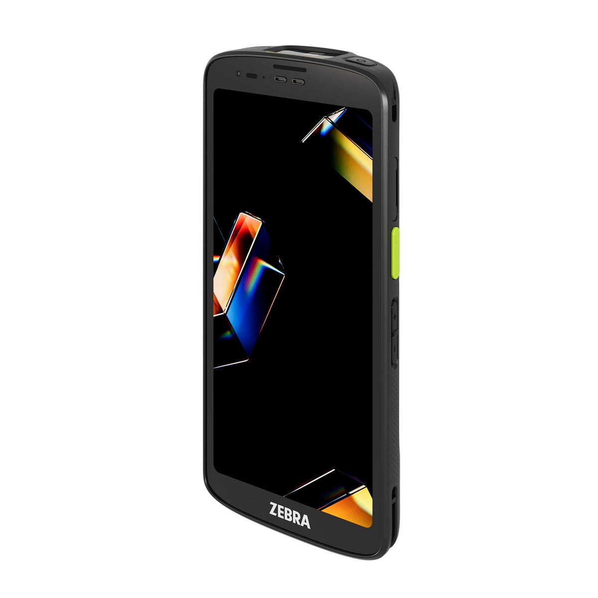Zebra TC201 TC2010-083P4BA11-A6 rugged Android mobile computer – angled front view from the left