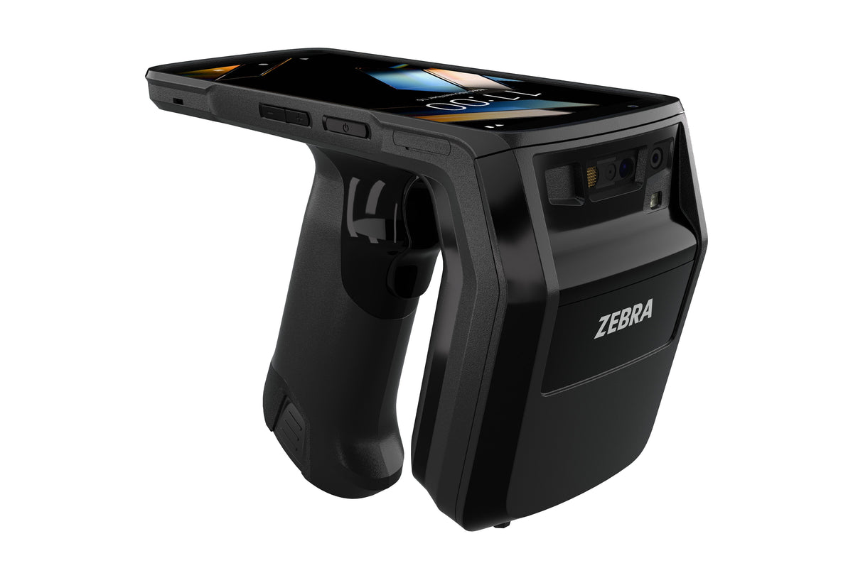 Zebra TC22R rugged Android mobile computer, integrated UHF RFID reader (TC2205-0G1250SS-E8) – angled front view