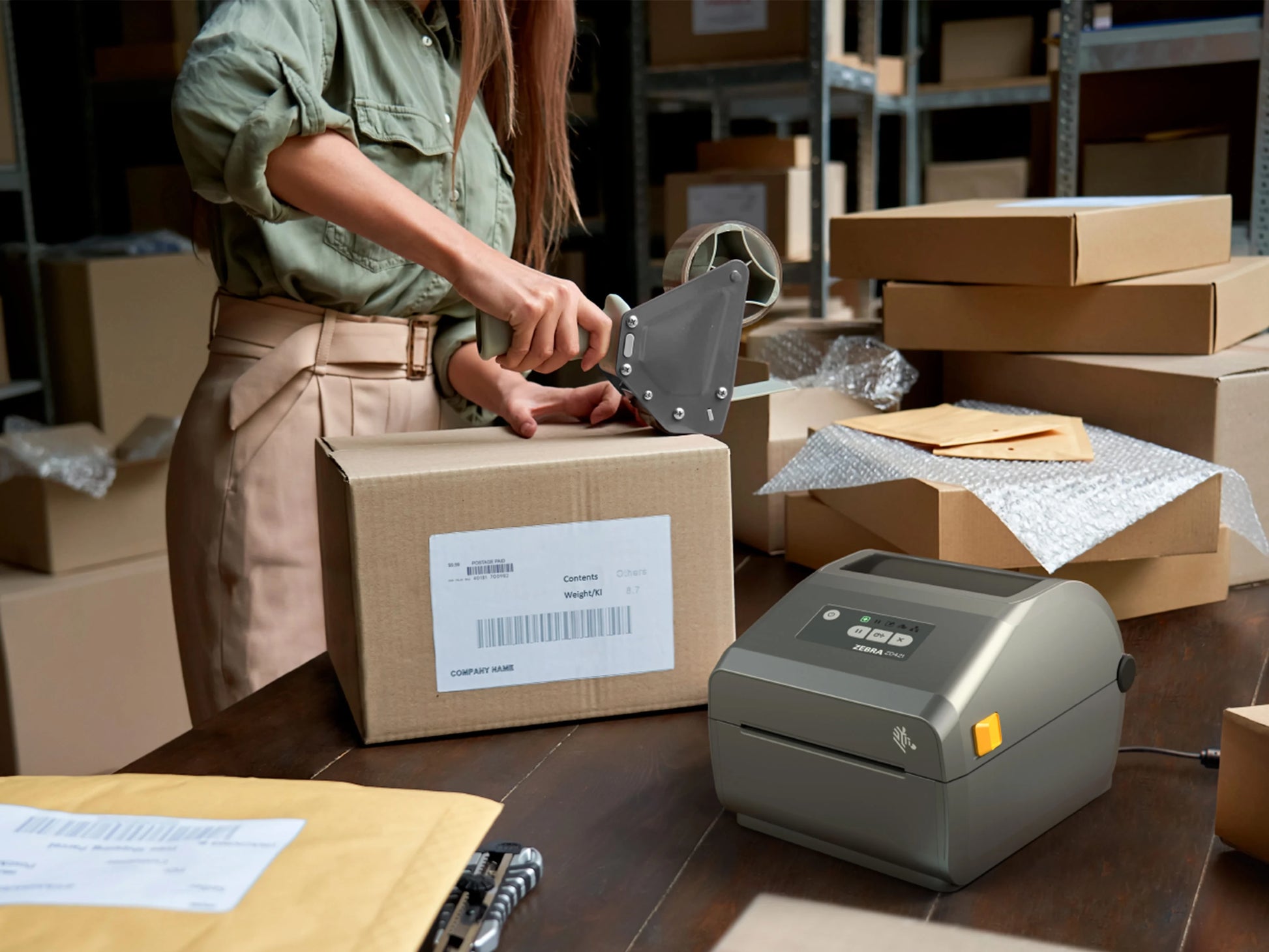 Zebra ZD421d Desktop Label Printer (ZD4A042-D0EE00EZ)