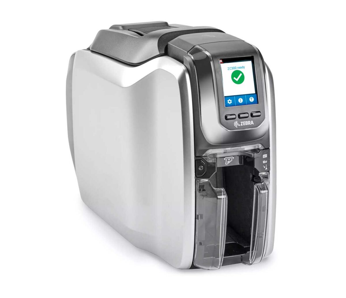 Zebra ZC300 Single-Sided Card Printer – 300 dpi, USB, Ethernet, Display - Image 1